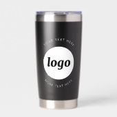 Einfaches Logo mit Textwerbung Thermobecher (Vorderseite)
