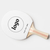 Einfaches Logo mit Textwerbung Tischtennis Schläger (Seitenansicht)