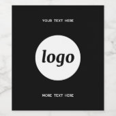 Einfaches Logo mit Textwerbung Weinetikett (Einzelnes Label)