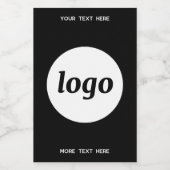 Einfaches Logo mit Textwerbung Weinetikett (Einzelnes Label)
