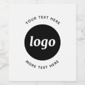 Einfaches Logo mit Textwerbung Weinetikett (Einzelnes Label)