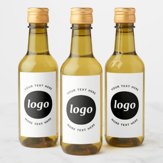 Einfaches Logo mit Textwerbung Weinetikett (Flaschen)