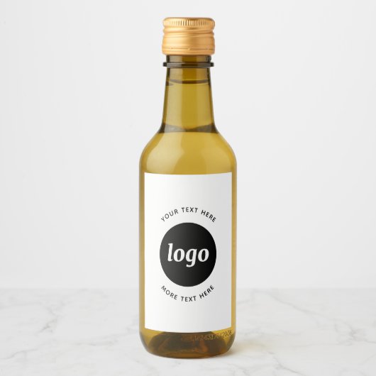 Einfaches Logo mit Textwerbung Weinetikett (Vorderseite)