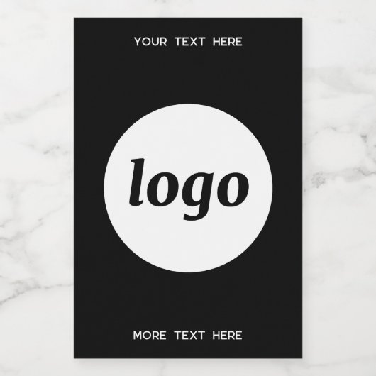 Einfaches Logo mit Textwerbung Weinetikett (Einzelnes Label)