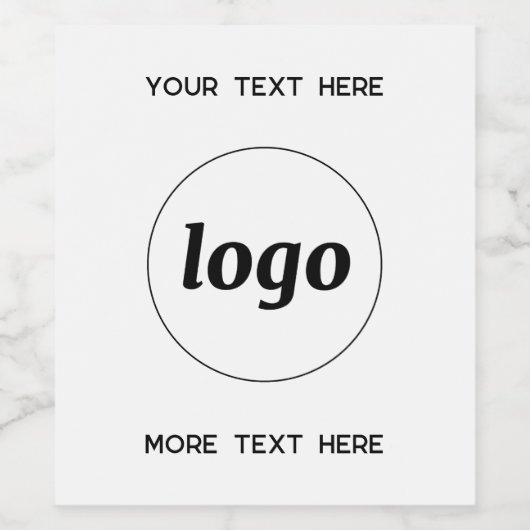 Einfaches Logo mit Textwerbung Weinetikett (Einzelnes Label)