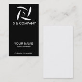 Einfaches Logo mit Visitenkarte für Monogramm (Vorne/Hinten)