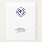 Einfaches Logo, moderner Friseursalon Planer (Rückseite)