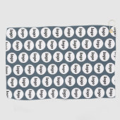 Einfaches Logo-Muster Business Anthrazitgrau Golfhandtuch (Horizontal)