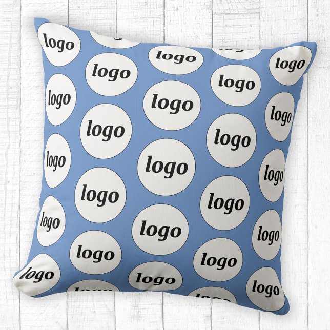 Einfaches Logo-Muster für Werbeaktionen Kissen (Simple logo pattern business promotional branding pillow)