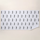 Einfaches Logo-Muster für Werbeaktionen Strandtuch (Vorderseite)