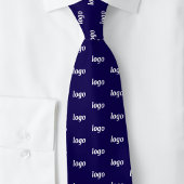Einfaches Logo-Muster Navy Blau Business Krawatte
