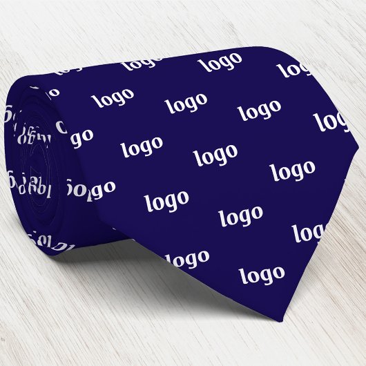 Einfaches Logo-Muster Navy Blau Business Krawatte