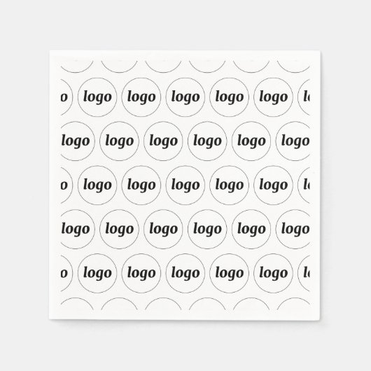 Einfaches Logo-Muster Serviette (Vorderseite)