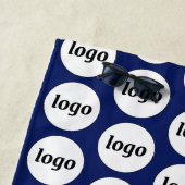 Einfaches Logo-Muster Werbeaktion Navy Blue Strandtuch (Beispiel)