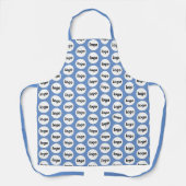 Einfaches Logo-Muster Werbeblau Schürze (Vorderseite)
