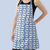 Einfaches Logo-Muster Werbeblau Schürze