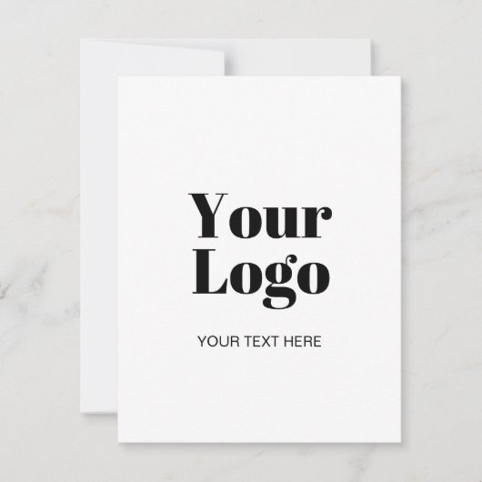Einfaches Logo- oder Bild-Upload Template & Benutz Mitteilungskarte (Vorderseite)