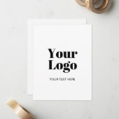 Einfaches Logo- oder Bild-Upload Template & Benutz Mitteilungskarte (Vorderseite/Rückseite Beispiel)