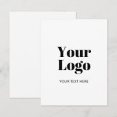 Einfaches Logo- oder Bild-Upload Template & Benutz Mitteilungskarte (Vorne/Hinten)