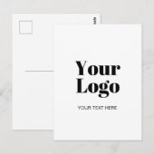 Einfaches Logo- oder Bild-Upload Template & Benutz Postkarte (Vorne/Hinten)