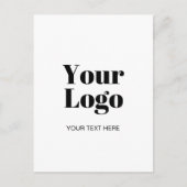Einfaches Logo- oder Bild-Upload Template & Benutz Postkarte (Vorderseite)