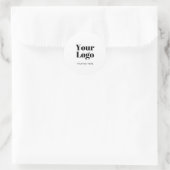 Einfaches Logo- oder Bild-Upload Template & Benutz Runder Aufkleber (Tasche)