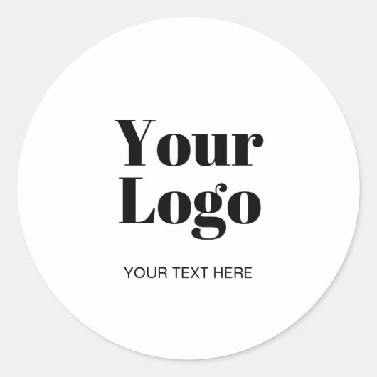 Einfaches Logo- oder Bild-Upload Template & Benutz Runder Aufkleber (Vorderseite)