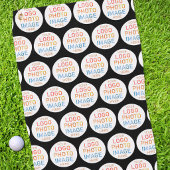 Einfaches Logo oder Foto-Wiederholungsmuster Golfhandtuch
