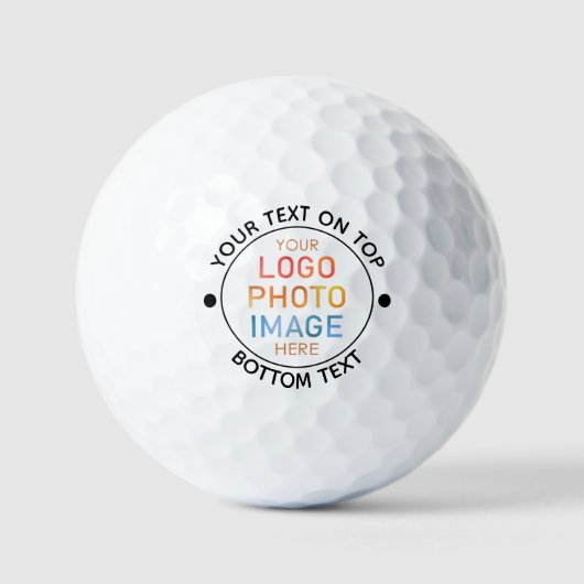 Einfaches Logo oder Personalisiertes Foto Golfball (Vorderseite)