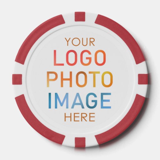 Einfaches Logo oder Personalisiertes Foto Pokerchips (Vorderseite)