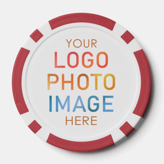 Einfaches Logo oder Personalisiertes Foto Pokerchips (Rückseite)
