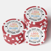 Einfaches Logo oder Personalisiertes Foto Pokerchips (Stapel)