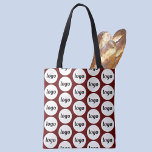 Einfaches Logo-Pattern Business Burgundy Tasche<br><div class="desc">Einfaches Logo-Design zur Förderung der Markentreue und zur Förderung Ihres kleinen Unternehmens. Ersetzen Sie das Logo durch Ihr eigenes und ändern Sie die Hintergrundfarbe im Design-Tool,  um es anzupassen.</div>