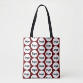Einfaches Logo-Pattern Business Burgundy Tasche (Vorderseite)