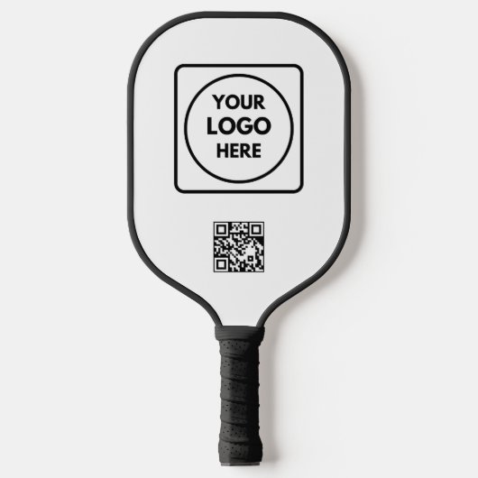 Einfaches Logo QR-Code Business-Promo-Design Pickleball Schläger (Vorderseite)