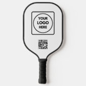 Einfaches Logo QR-Code Business-Promo-Design Pickleball Schläger (Rückseite)