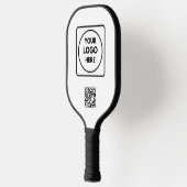 Einfaches Logo QR-Code Business-Promo-Design Pickleball Schläger (Links)