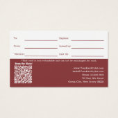 Einfaches Logo QR Code Fairstylist Geschenkgutsche (Rückseite)
