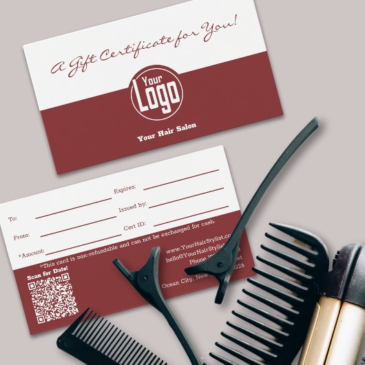 Einfaches Logo QR Code Fairstylist Geschenkgutsche