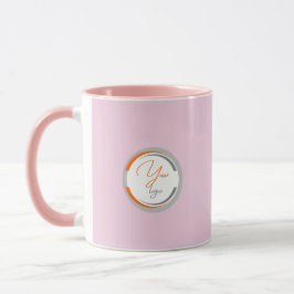 Einfaches Logo QR-Code Geschäft Rosa Tasse