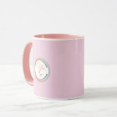 Einfaches Logo QR-Code Geschäft Rosa Tasse (Vorderseite Links)
