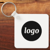 Einfaches Logo QR-Code Geschäft Schlüsselanhänger (Vorderseite)