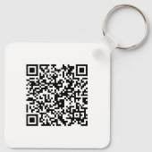 Einfaches Logo QR-Code Geschäft Schlüsselanhänger (Rückseite)