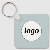 Einfaches Logo QR-Code Geschäft Schlüsselanhänger (Vorderseite)
