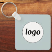 Einfaches Logo QR-Code Geschäft Schlüsselanhänger (Vorderseite)