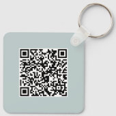 Einfaches Logo QR-Code Geschäft Schlüsselanhänger (Rückseite)