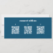 Einfaches Logo QR Code Geschenkzertifikat blau (Rückseite)