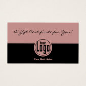 Einfaches Logo QR Code SMB-Geschenkzertifikat (Vorderseite)