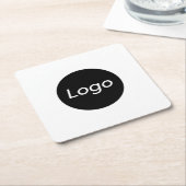 Einfaches Logo Rechteckiger Pappuntersetzer (angewinkelt)
