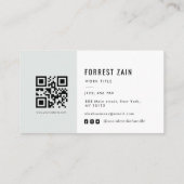 einfaches Logo Schwarz-weiße Visitenkarte (Rückseite)